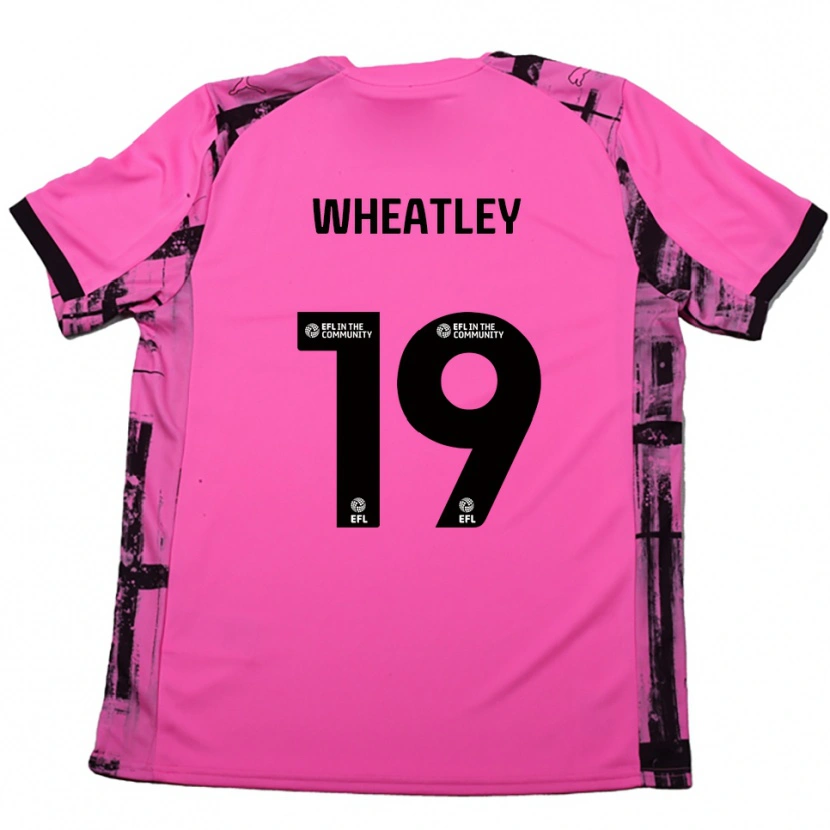 Danxen Kid Ethan Wheatley #19 Rose Red Black Away Jersey 2025/26 T-Shirt