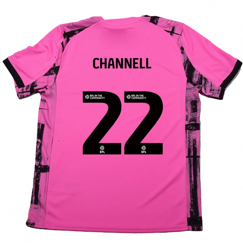 Danxen Kid Laila Channell #22 Rose Red Black Away Jersey 2025/26 T-Shirt