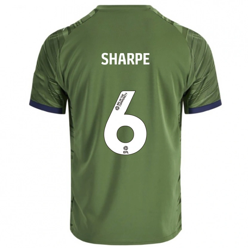 Danxen Kid Emily Sharpe #6 Green White Away Jersey 2025/26 T-Shirt