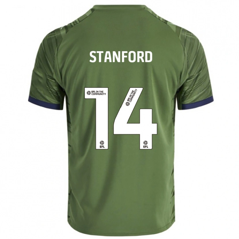 Danxen Kid Jessica Stanford #14 Green White Away Jersey 2025/26 T-Shirt