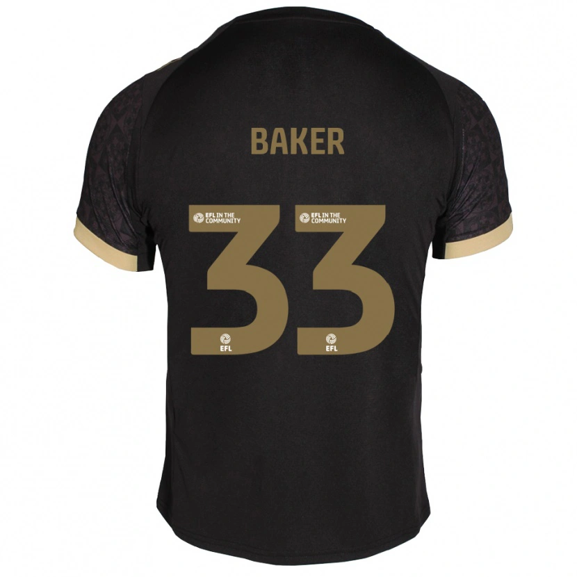 Danxen Kid Zak Baker #33 Black Gold Away Jersey 2025/26 T-Shirt