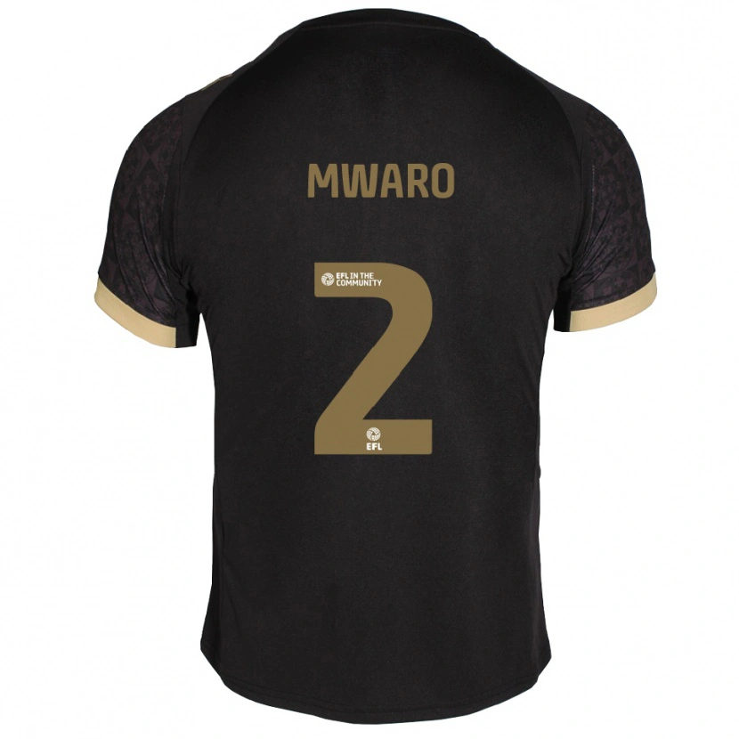 Danxen Kid Joe Mwaro #2 Black Gold Away Jersey 2025/26 T-Shirt