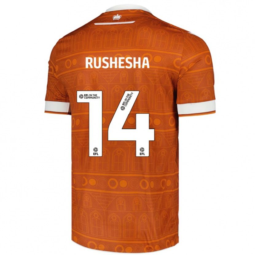 Danxen Kid Tivonge Rushesha #14 Orange White Away Jersey 2025/26 T-Shirt
