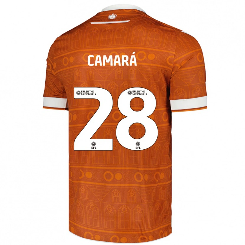 Danxen Kid Mamadi Camará #28 Orange White Away Jersey 2025/26 T-Shirt