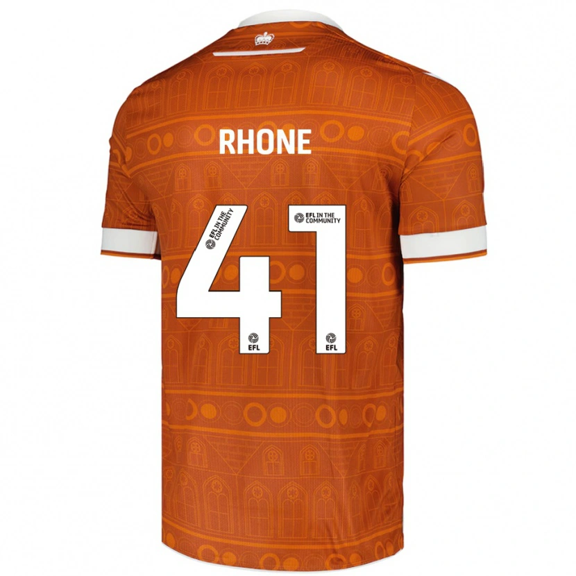 Danxen Kid Harrison Rhone #41 Orange White Away Jersey 2025/26 T-Shirt