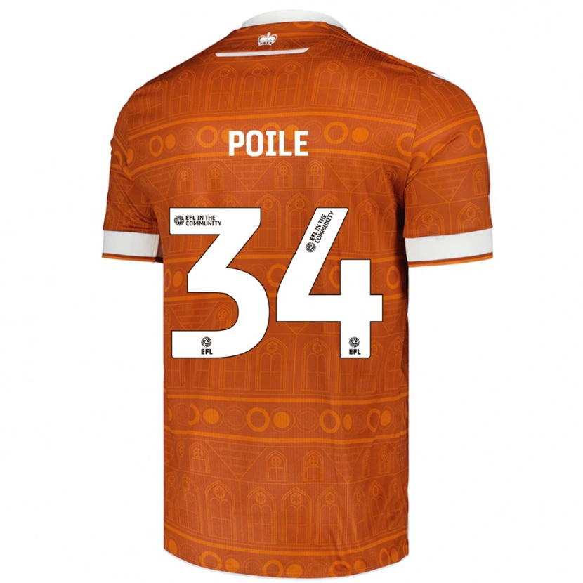 Danxen Kid Imogen Poile #34 Orange White Away Jersey 2025/26 T-Shirt