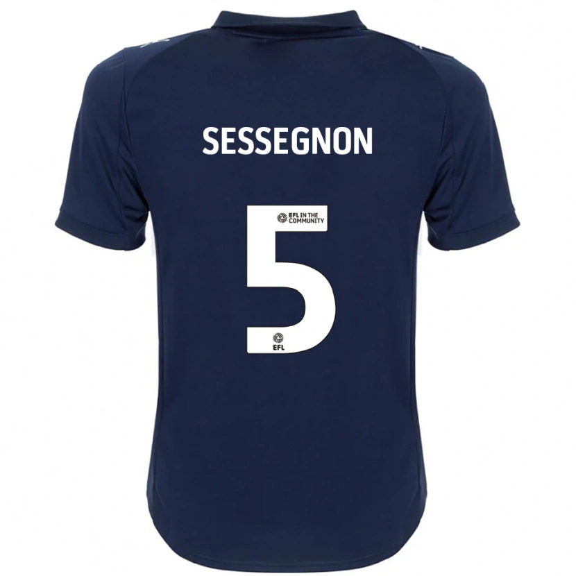 Danxen Kid Steven Sessegnon #5 Navy White Away Jersey 2025/26 T-Shirt
