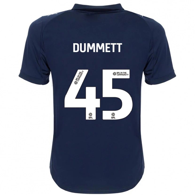 Danxen Kid Paul Dummett #45 Navy White Away Jersey 2025/26 T-Shirt
