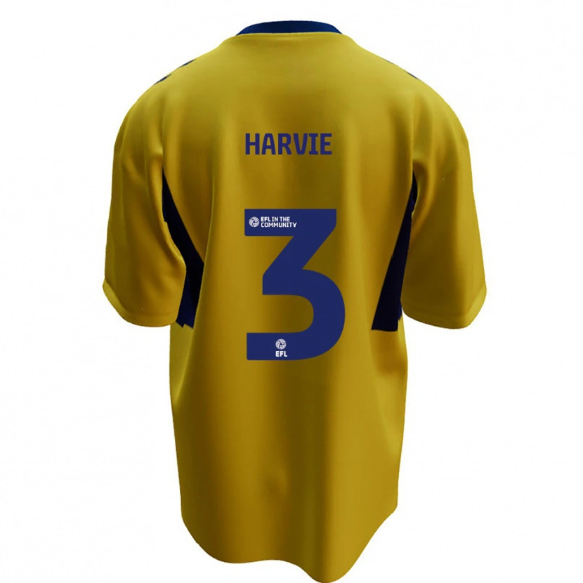 Danxen Kid Daniel Harvie #3 Yellow Blue Away Jersey 2025/26 T-Shirt