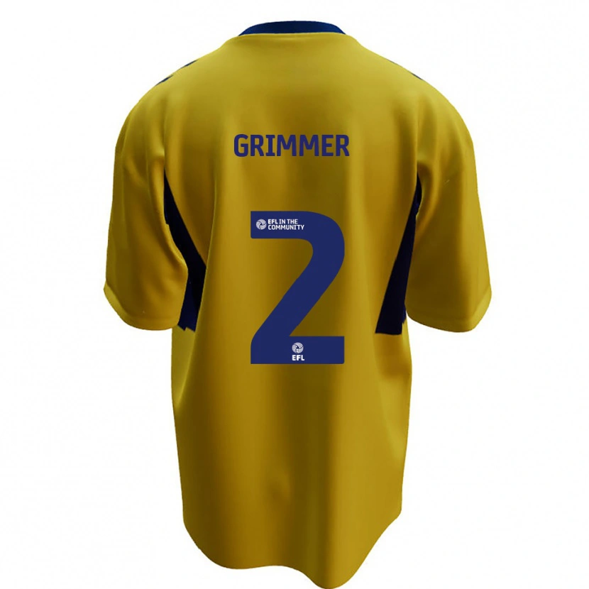 Danxen Kid Jack Grimmer #2 Yellow Blue Away Jersey 2025/26 T-Shirt