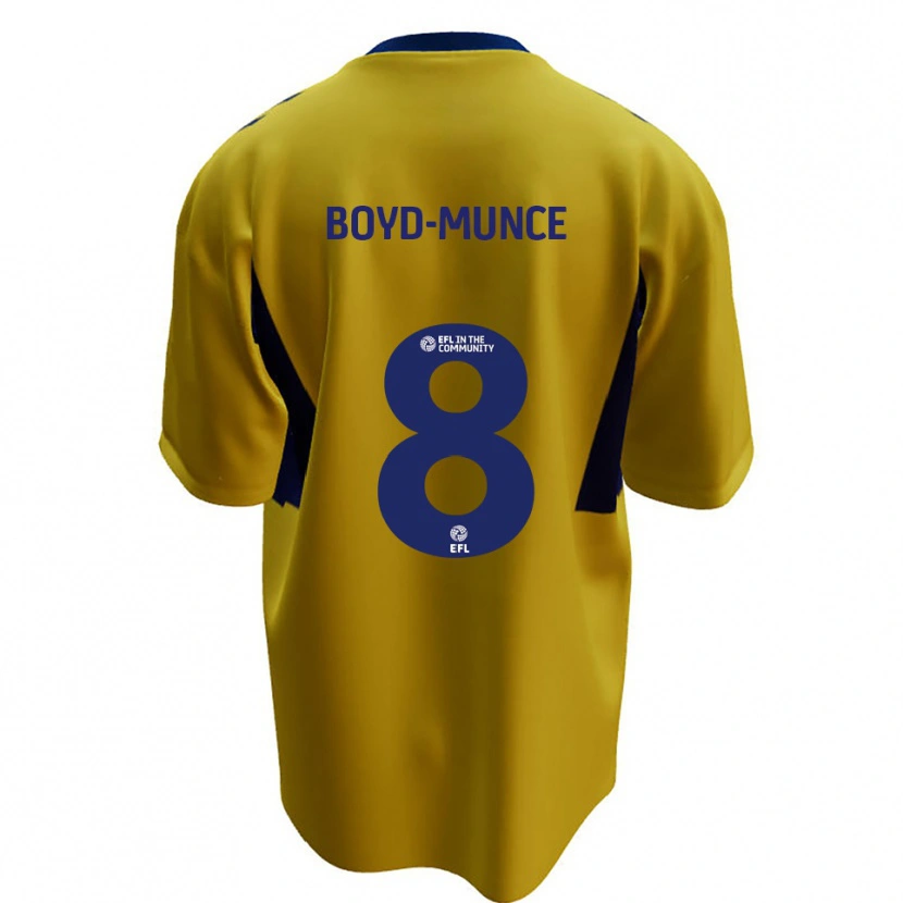 Danxen Kid Caolan Boyd-Munce #8 Yellow Blue Away Jersey 2025/26 T-Shirt