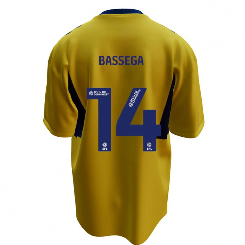 Danxen Kid Nsemi Bassega #14 Yellow Blue Away Jersey 2025/26 T-Shirt