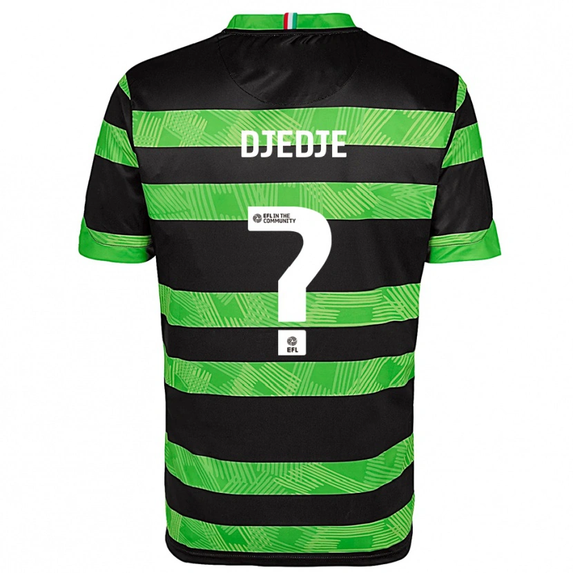 Danxen Kid Eterne Djedje #0 Black Green Away Jersey 2025/26 T-Shirt