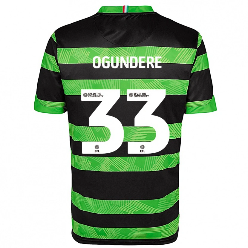 Danxen Kid Isaac Ogundere #33 Black Green Away Jersey 2025/26 T-Shirt