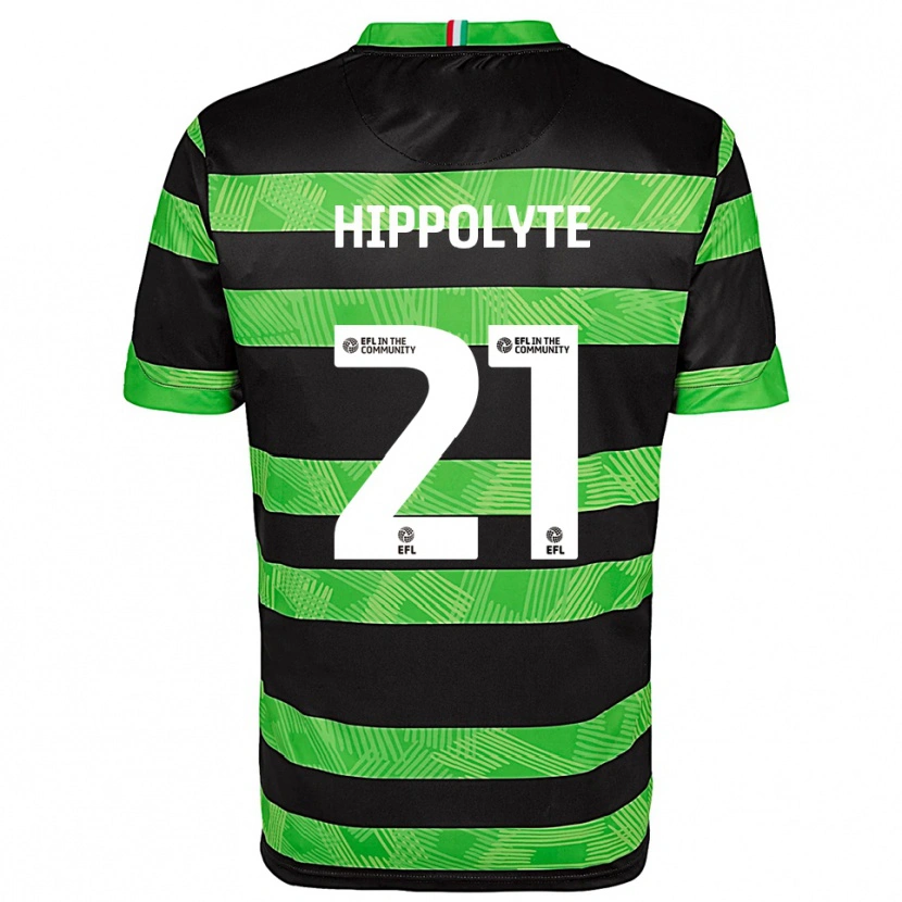 Danxen Kid Myles Hippolyte #21 Black Green Away Jersey 2025/26 T-Shirt