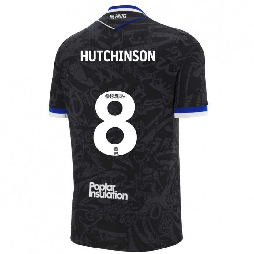 Danxen Kid Isaac Hutchinson #8 Black White Away Jersey 2025/26 T-Shirt
