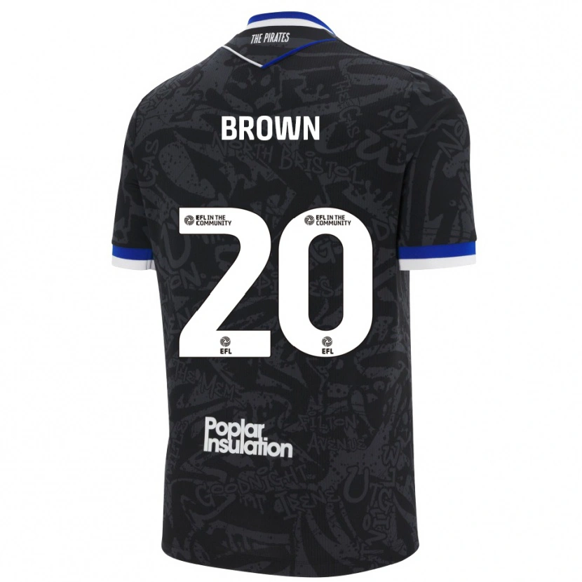 Danxen Kid Jevani Brown #20 Black White Away Jersey 2025/26 T-Shirt