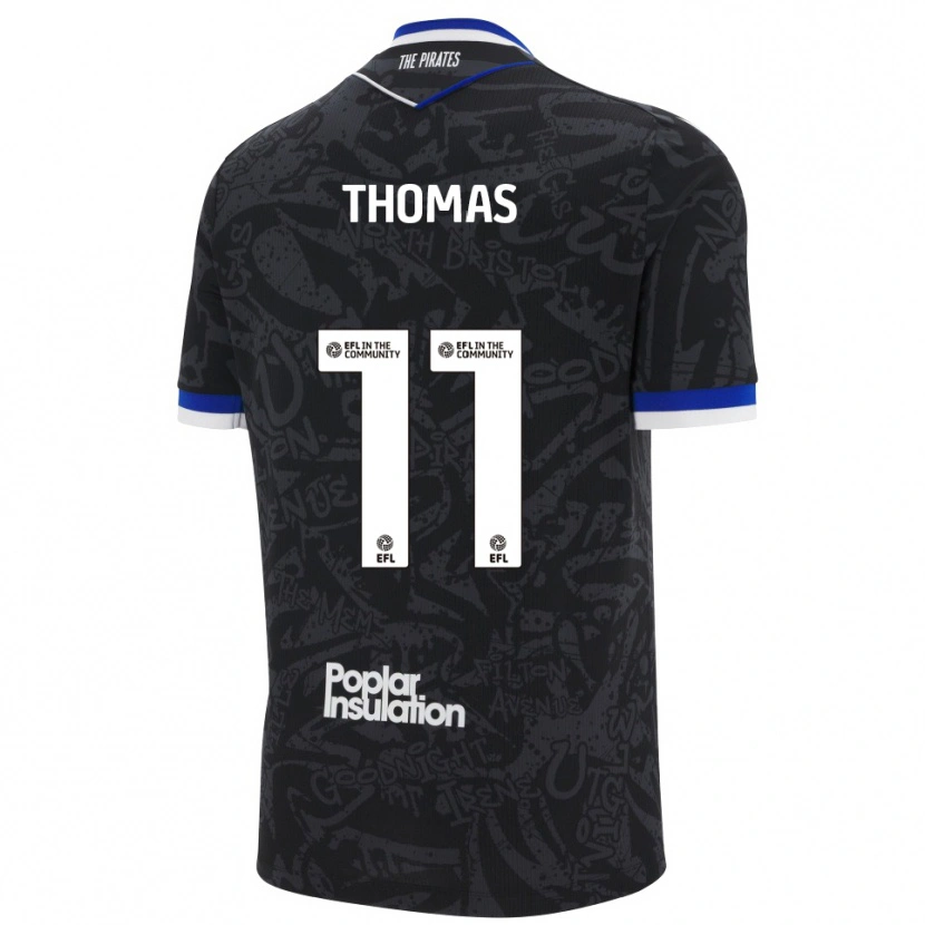 Danxen Kid Luke Thomas #11 Black White Away Jersey 2025/26 T-Shirt