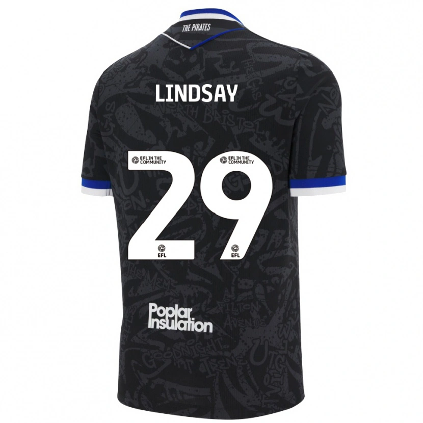 Danxen Kid Jamie Lindsay #29 Black White Away Jersey 2025/26 T-Shirt