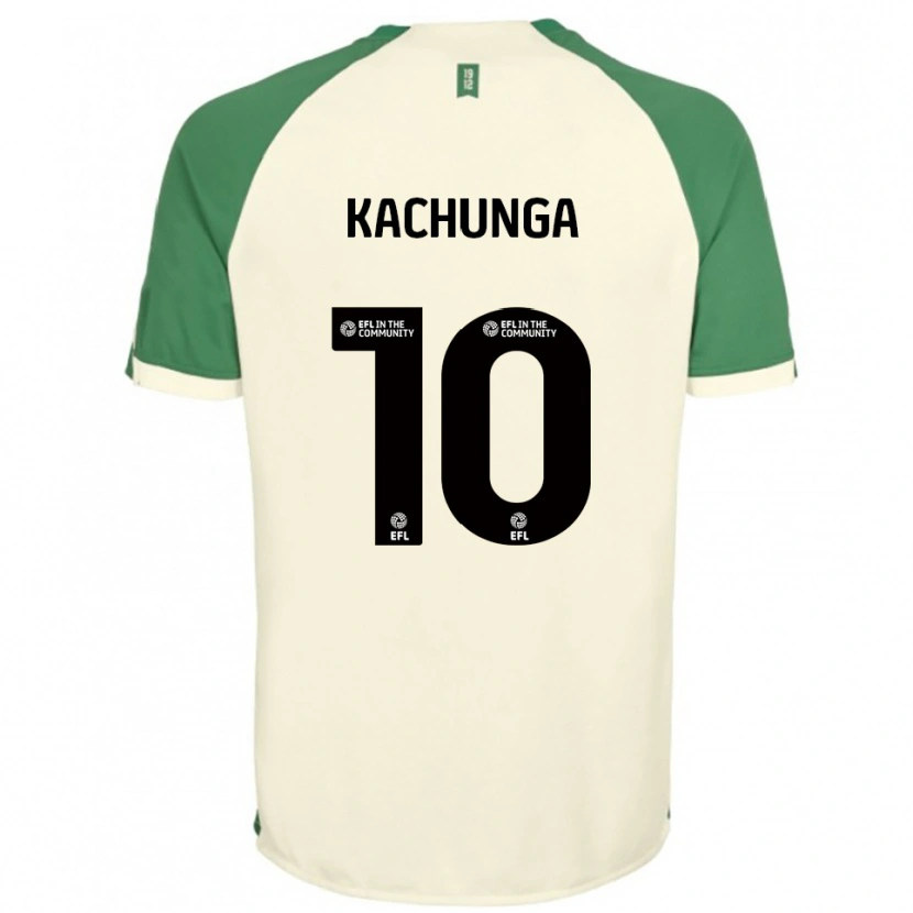 Danxen Kid Elias Kachunga #10 Off-White Green Away Jersey 2025/26 T-Shirt
