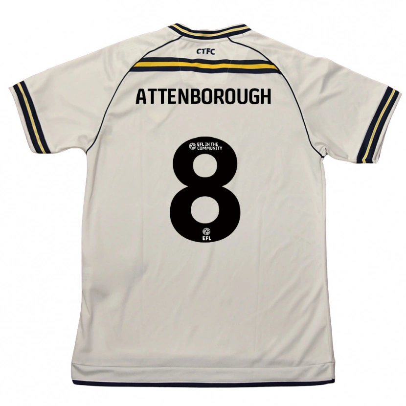 Danxen Kid Megan Attenborough #8 White Navy Away Jersey 2025/26 T-Shirt