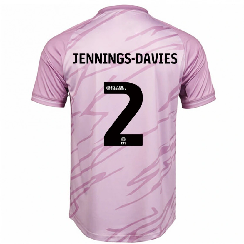 Danxen Kid Emily-Grace Jennings-Davies #2 Pink Black Away Jersey 2025/26 T-Shirt