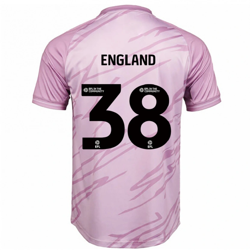 Danxen Kid Isaac England #38 Pink Black Away Jersey 2025/26 T-Shirt