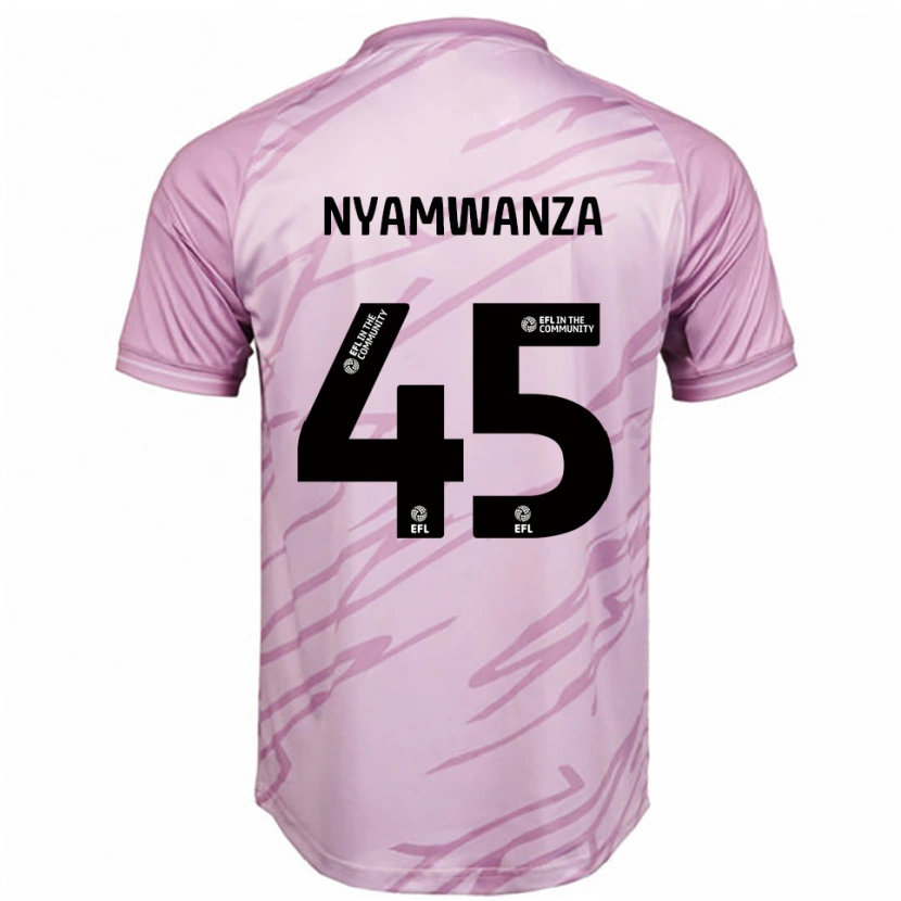 Danxen Kid Simba Nyamwanza #45 Pink Black Away Jersey 2025/26 T-Shirt
