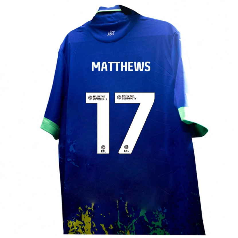 Danxen Kid Devon Matthews #17 Blue Yellow Away Jersey 2025/26 T-Shirt