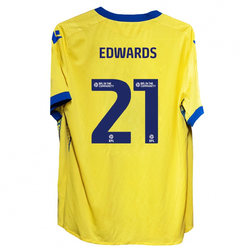 Danxen Kid Owura Edwards #21 Yellow Blue Away Jersey 2025/26 T-Shirt