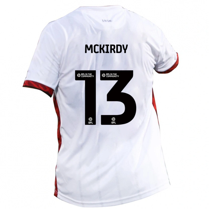 Danxen Kid Harry Mckirdy #13 White Red Black Away Jersey 2025/26 T-Shirt