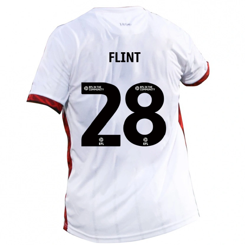 Danxen Kid Josh Flint #28 White Red Black Away Jersey 2025/26 T-Shirt