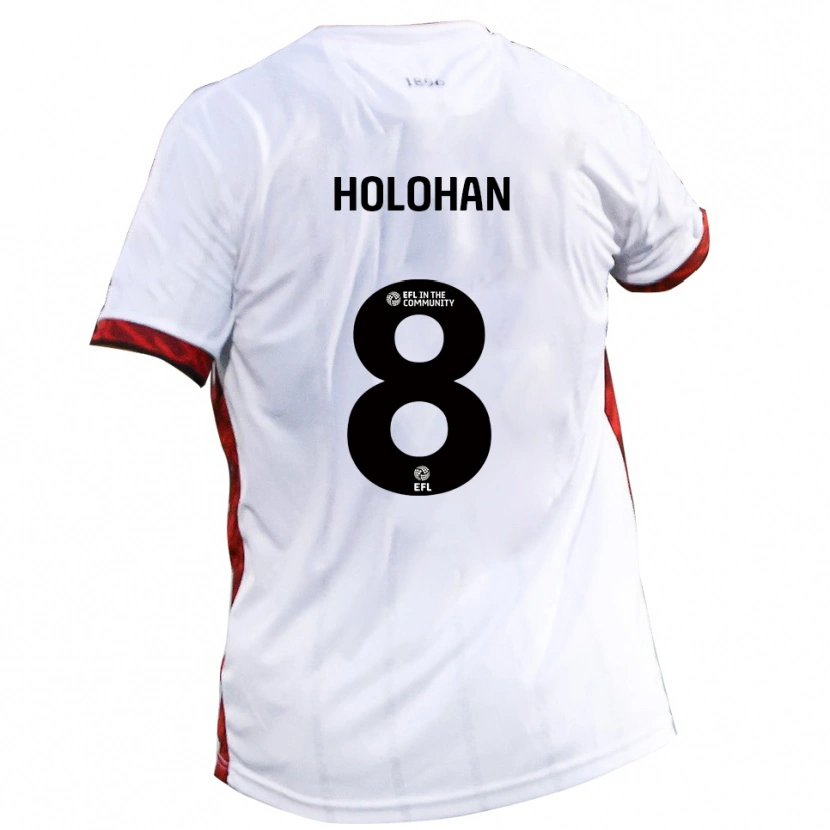 Danxen Kid Gavan Holohan #8 White Red Black Away Jersey 2025/26 T-Shirt
