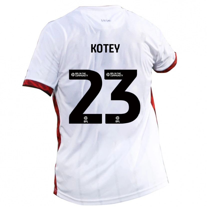 Danxen Kid Fate Kotey #23 White Red Black Away Jersey 2025/26 T-Shirt