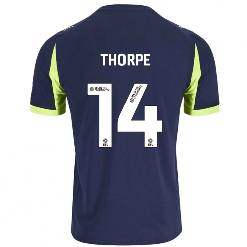 Danxen Kid Ayden Thorpe #14 Navy Fluorescent Green Away Jersey 2025/26 T-Shirt