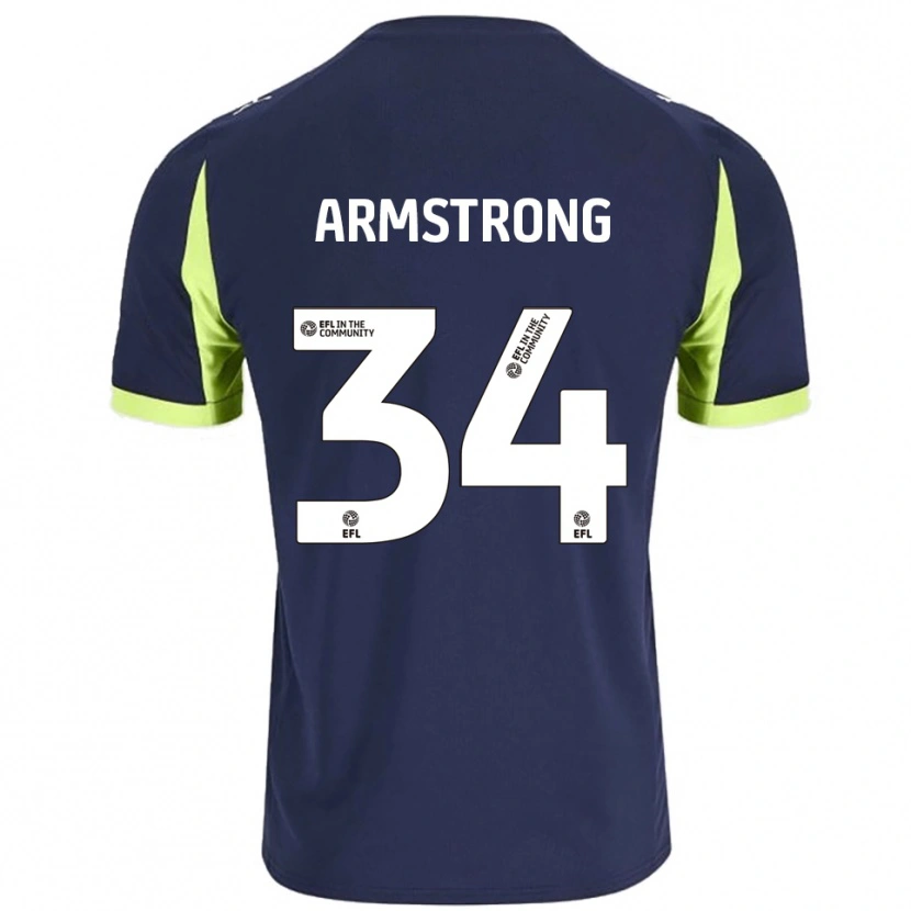 Danxen Kid Oliver Armstrong #34 Navy Fluorescent Green Away Jersey 2025/26 T-Shirt