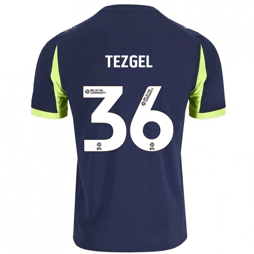 Danxen Kid Emre Tezgel #36 Navy Fluorescent Green Away Jersey 2025/26 T-Shirt