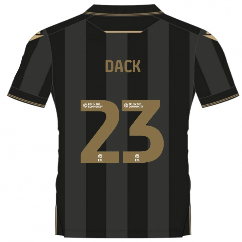 Danxen Kid Bradley Dack #23 Black Gold Away Jersey 2025/26 T-Shirt