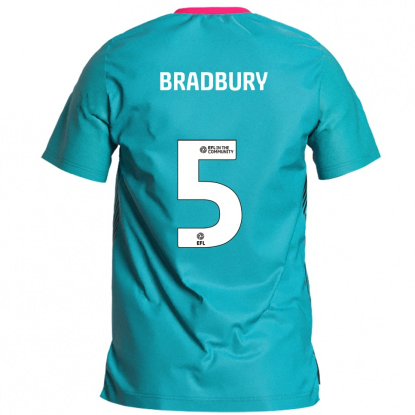 Danxen Kid Tom Bradbury #5 Sky Blue Pink Away Jersey 2025/26 T-Shirt
