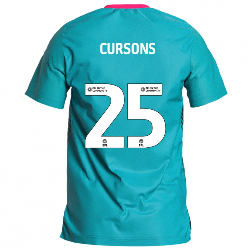 Danxen Kid Tom Cursons #25 Sky Blue Pink Away Jersey 2025/26 T-Shirt