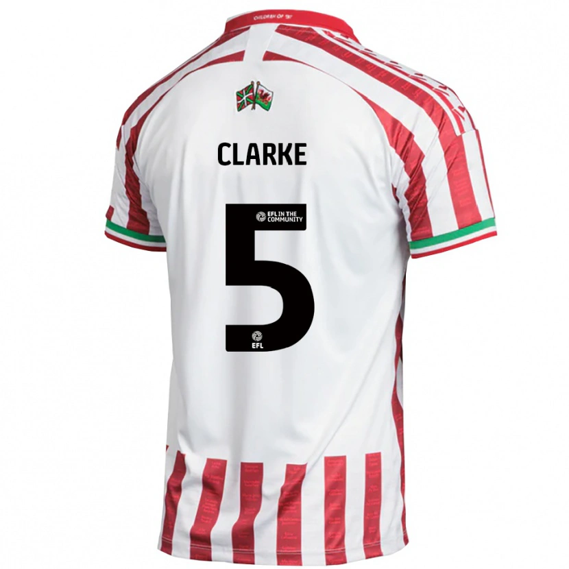 Danxen Kid James Clarke #5 Red White Away Jersey 2025/26 T-Shirt