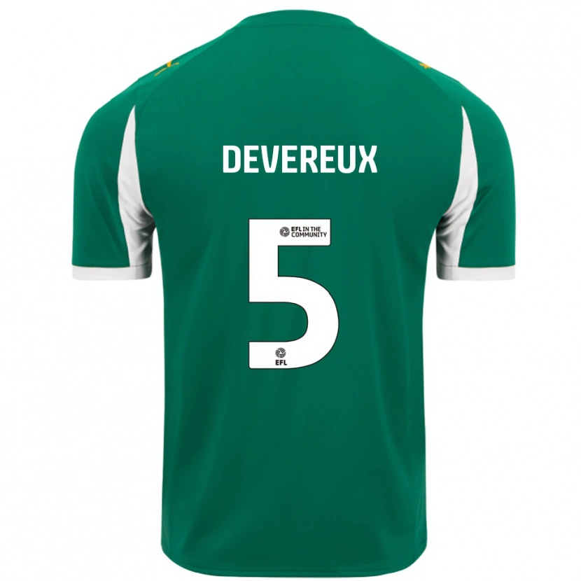 Danxen Kid Frankie Devereux #5 Green White Away Jersey 2025/26 T-Shirt