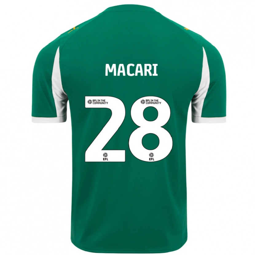Danxen Kid Lewis Macari #28 Green White Away Jersey 2025/26 T-Shirt
