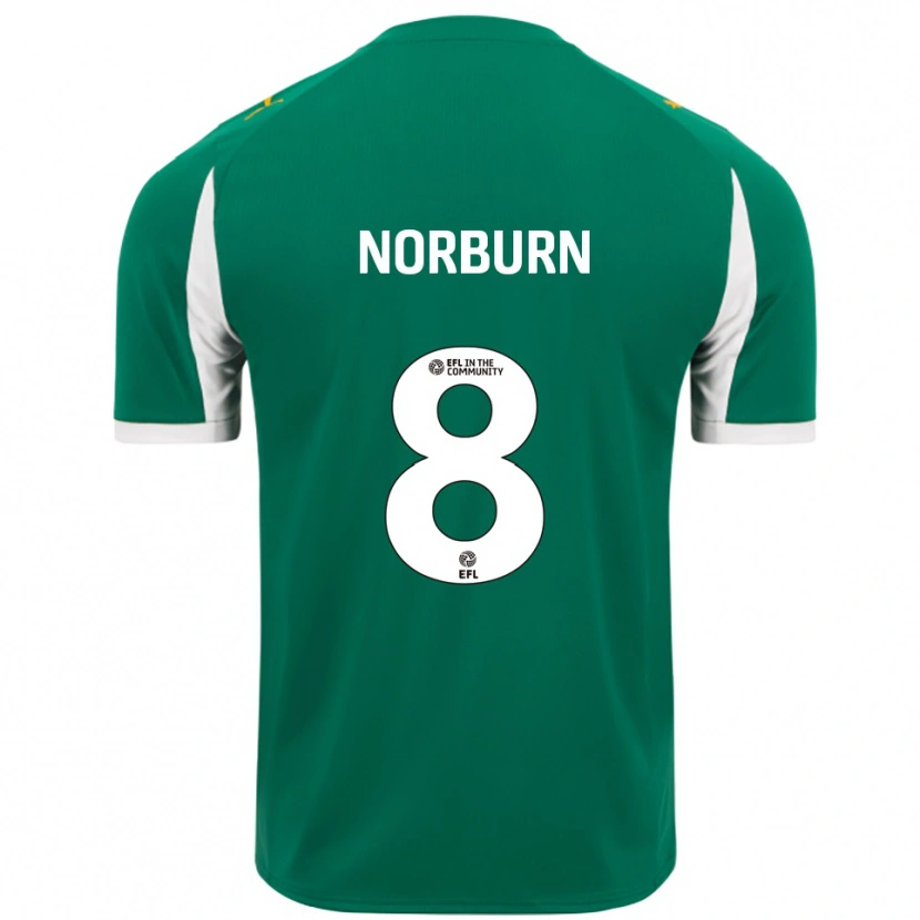 Danxen Kid Oliver Norburn #8 Green White Away Jersey 2025/26 T-Shirt