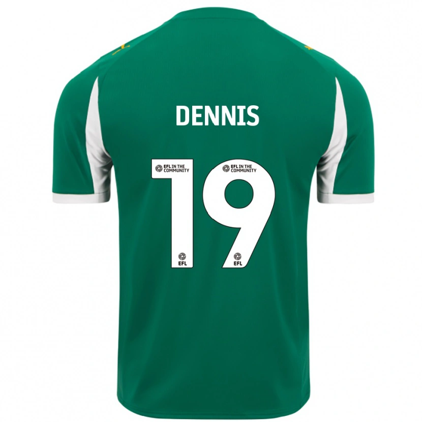 Danxen Kid Matthew Dennis #19 Green White Away Jersey 2025/26 T-Shirt