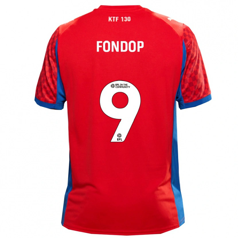 Danxen Kid Mike Fondop #9 Red Blue Away Jersey 2025/26 T-Shirt