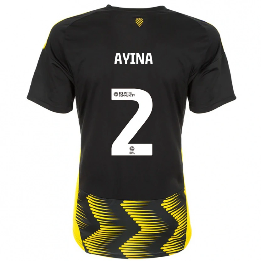 Danxen Kid Loick Ayina #2 Black Yellow Away Jersey 2025/26 T-Shirt