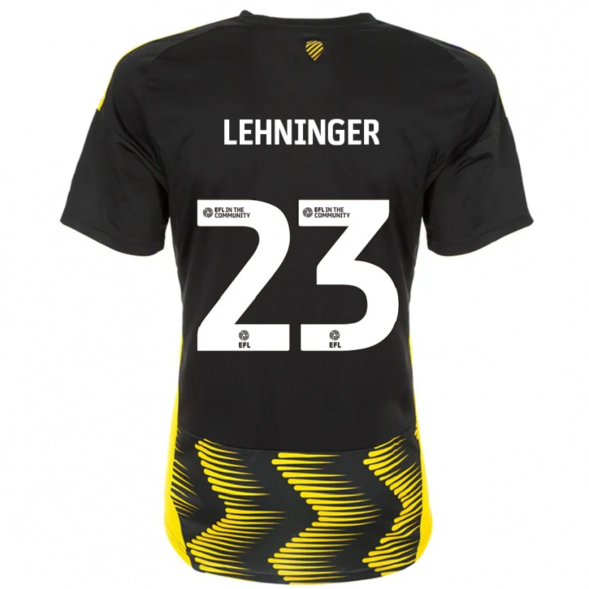 Danxen Kid Saskia Lehninger #23 Black Yellow Away Jersey 2025/26 T-Shirt