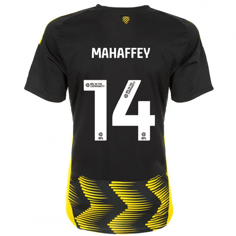 Danxen Kid Caitlin Mahaffey #14 Black Yellow Away Jersey 2025/26 T-Shirt