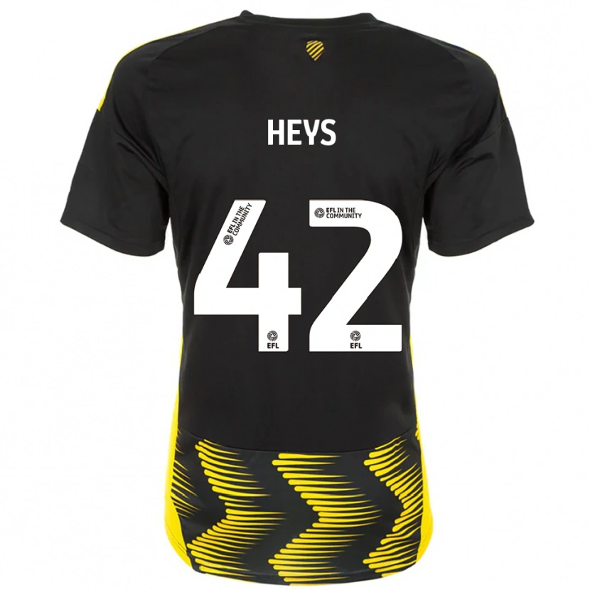Danxen Kid Marshall Heys #42 Black Yellow Away Jersey 2025/26 T-Shirt